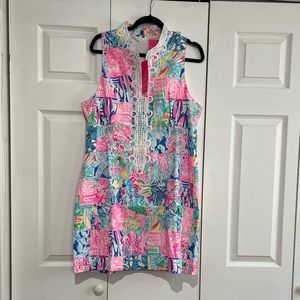 NWT Lilly Alexa Dress Size 16 Summer Re-Mix Patch